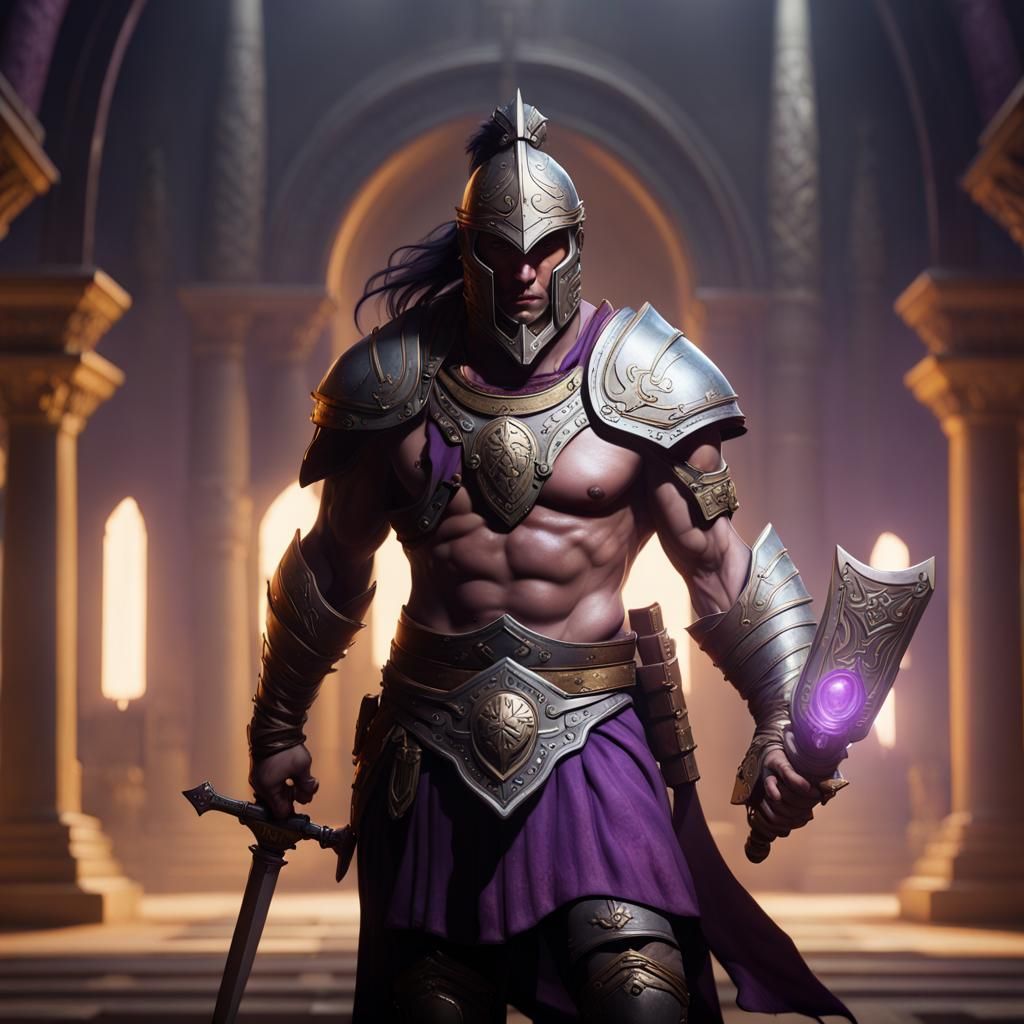 Warrior holding a gladius, a masterpiece, 8k resolution, dar...