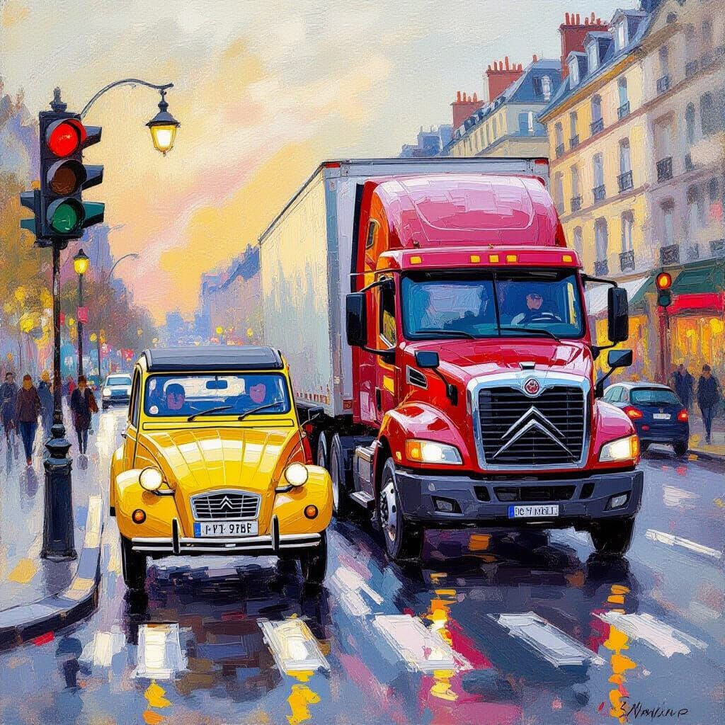 Paris traffic light  (6 likes)  by @Robert