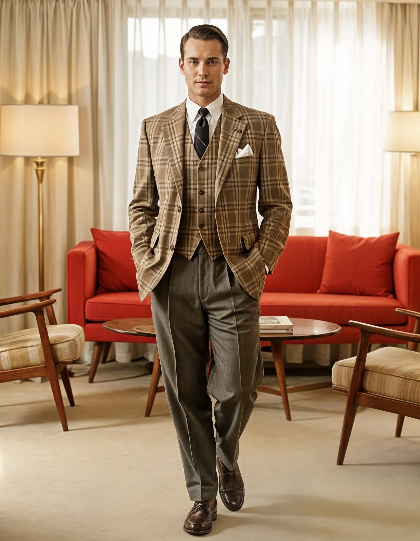 A meticulously dressed man from the 1950s  by @EHACKMANN 