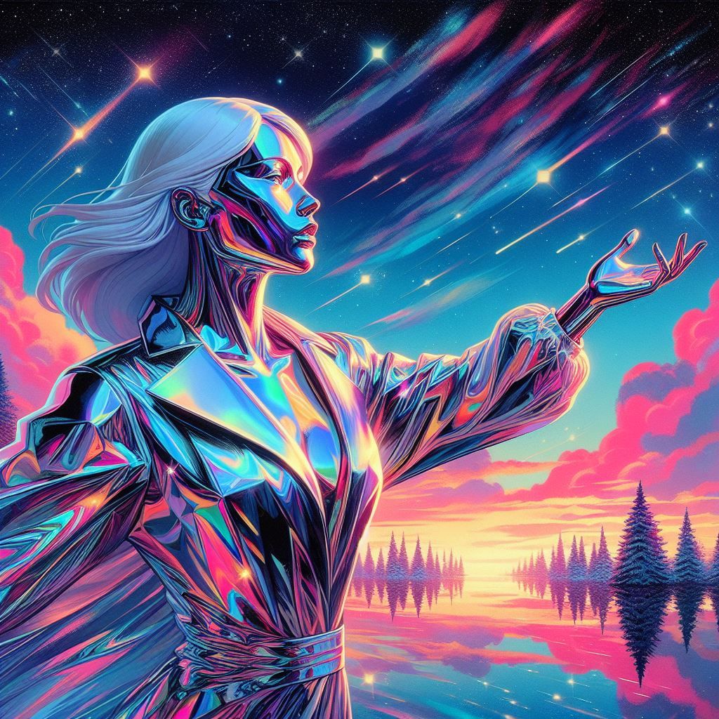 portrait compelling interpretation of hajime sorayama ice sc...