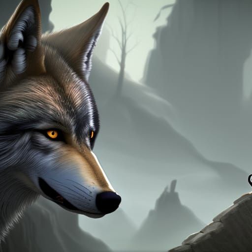 Alpha Wolf Digital Art by genXarts  Pixels