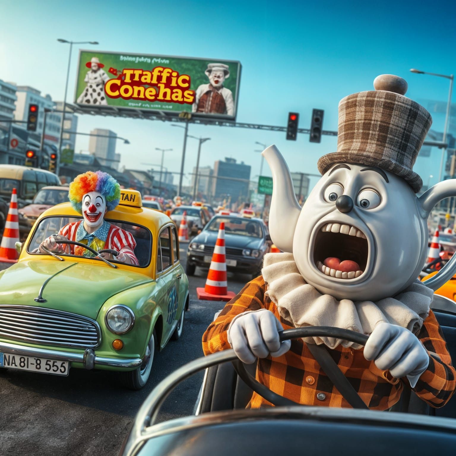 "LET ME THROUGH THERE'S A CLOWN!!!"