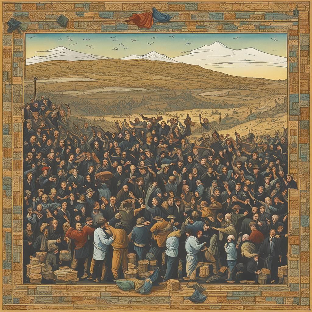 Bearded Unicorn with Jeweled Crown: Digital Matte Painting