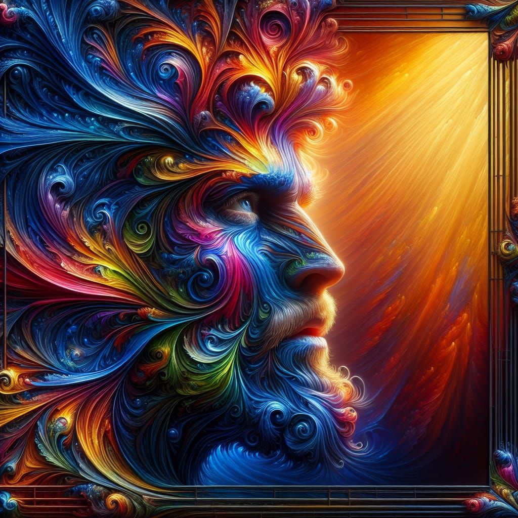 Dramatic Portrait in Vivid Colors