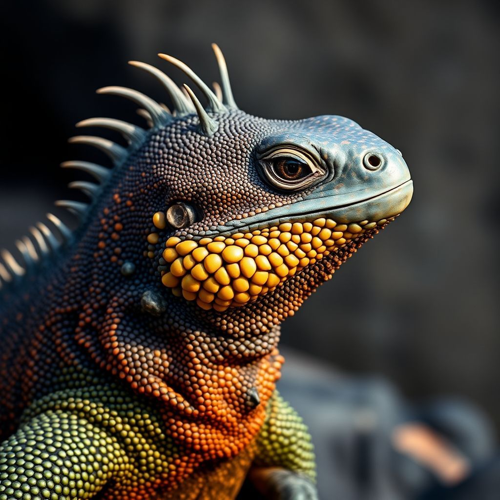 A majestic marine iguana