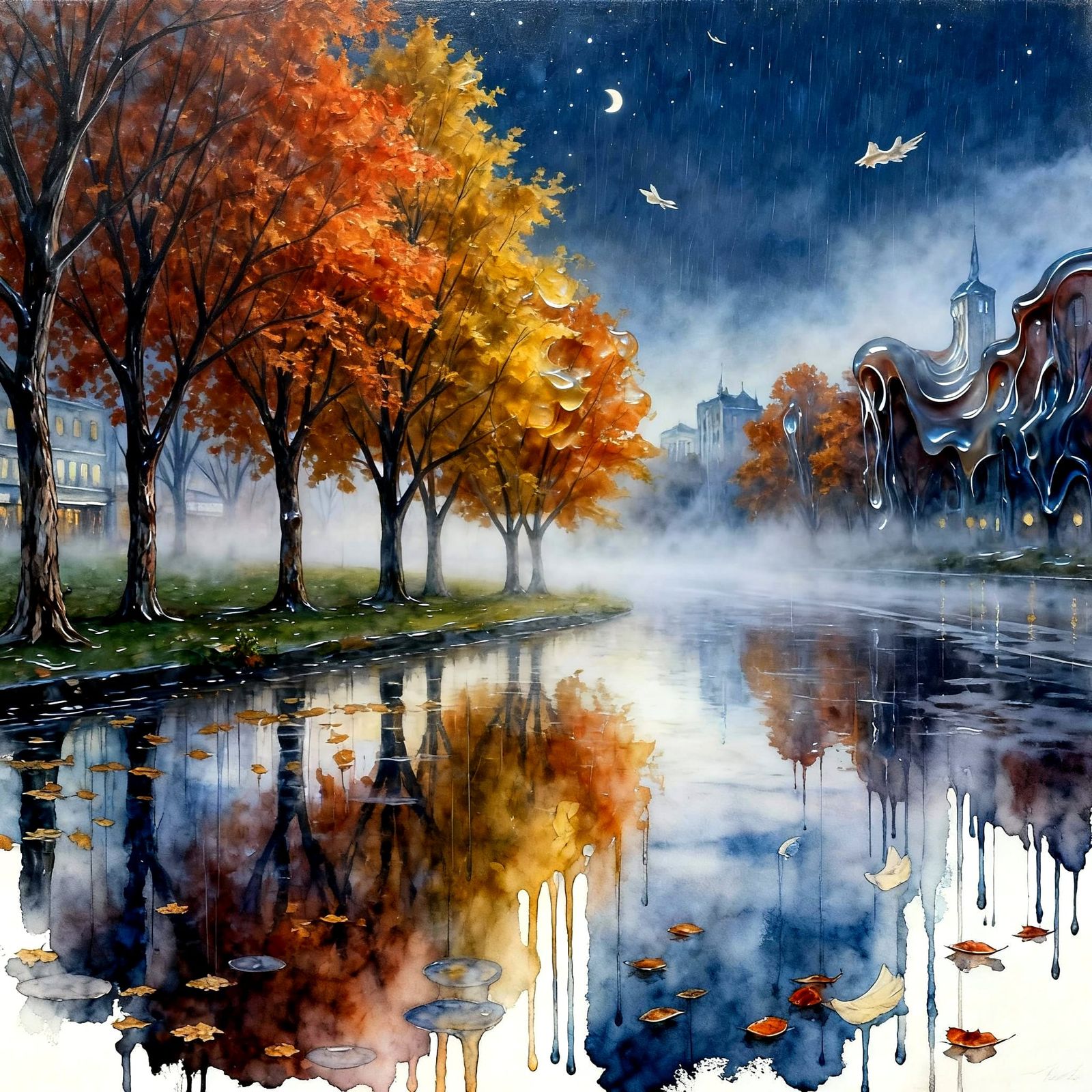 Surreal Autumn Cityscape  by @photon