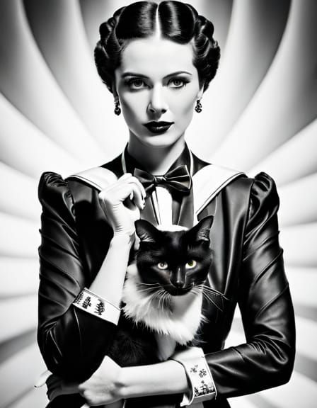Vintage Cat Lady  by @IllustratedSJP