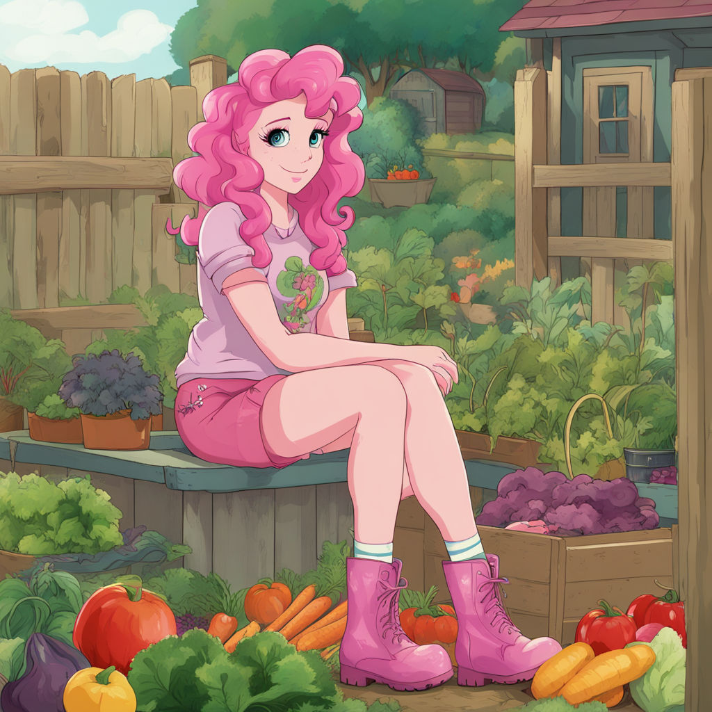 Human Pinkie Pie from My Little Pony, human face, pink hair....