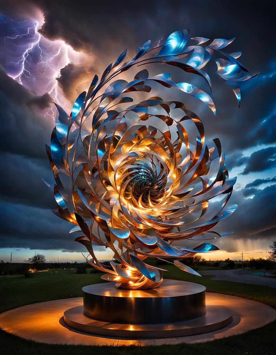 Swirling Sculpture AI Generated Artwork NightCafe Creator
