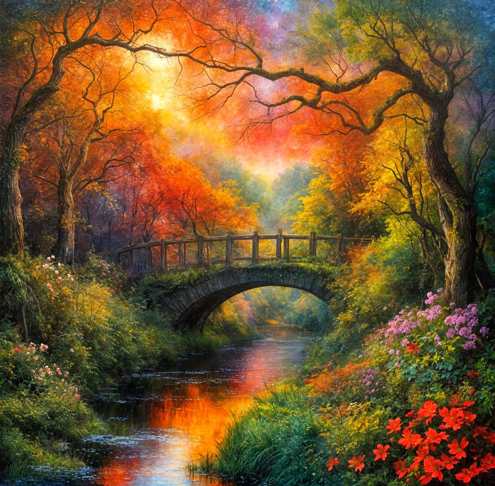 Bridge under branches  by @MSz