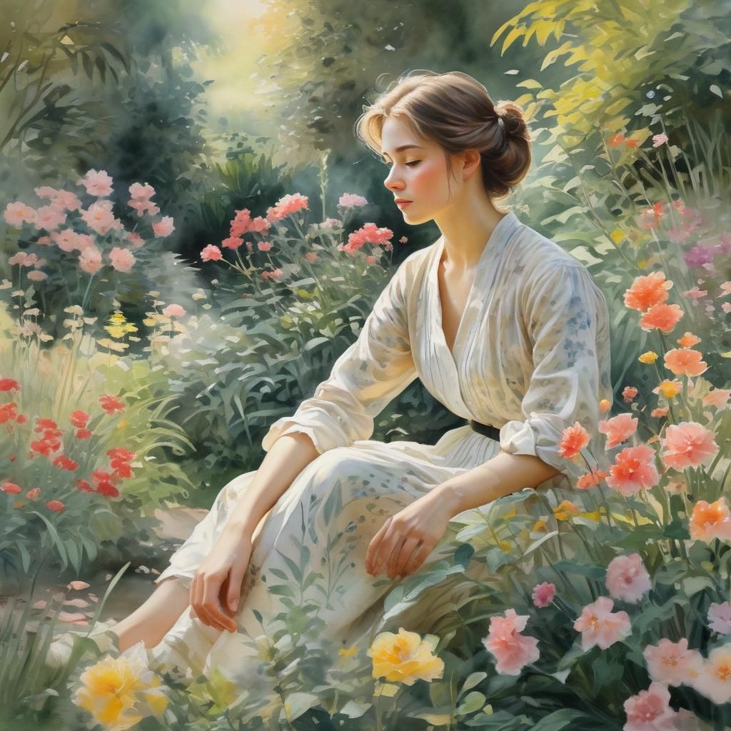 je ne vous parlerais pas d'elle, aquarelle