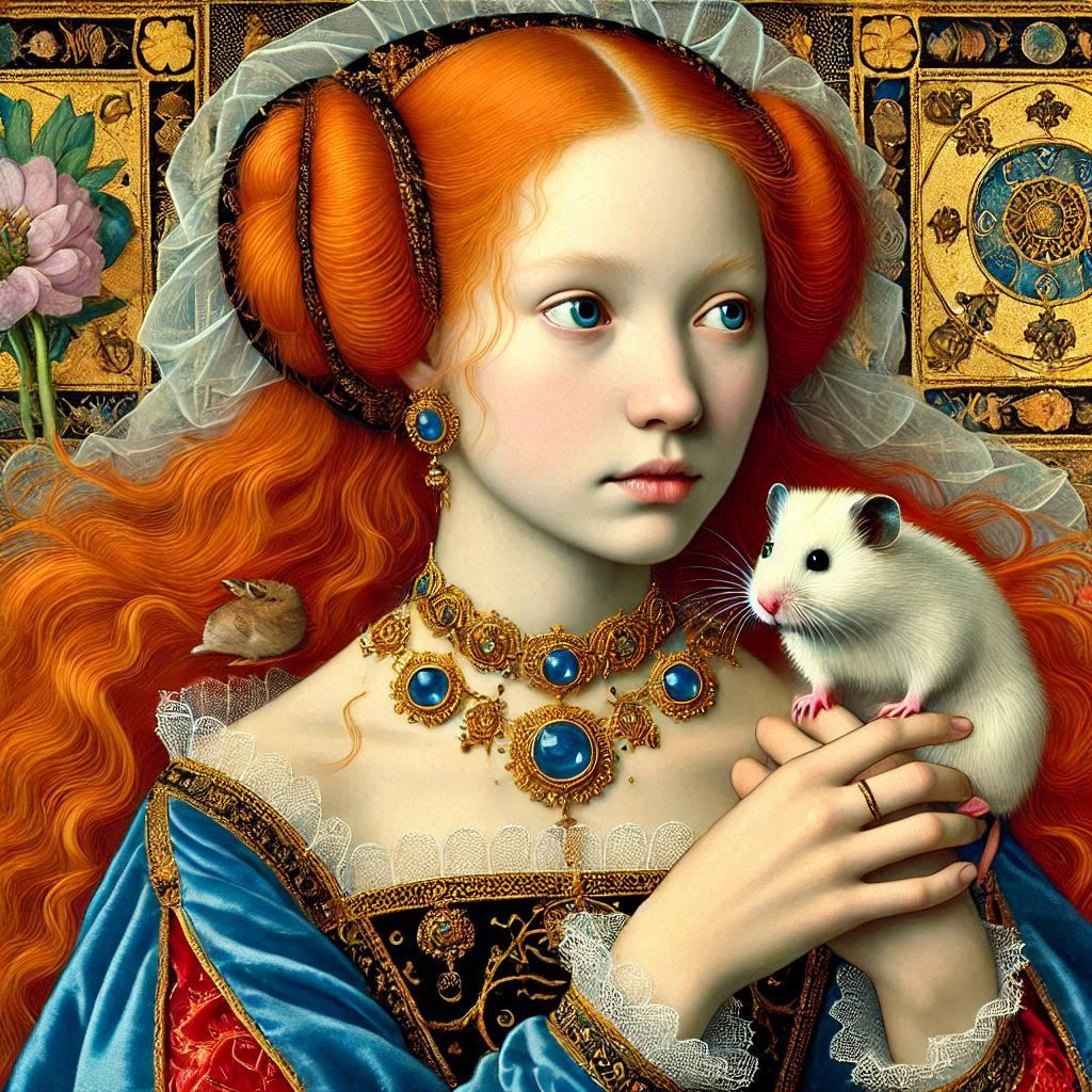 Portrait with hamster