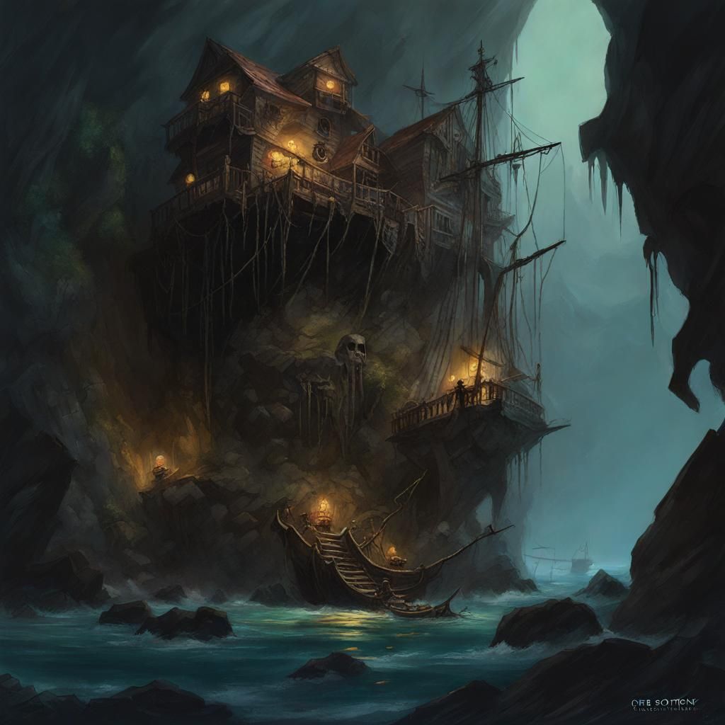 Hidden Pirate Cove Hideout  by @Nappa