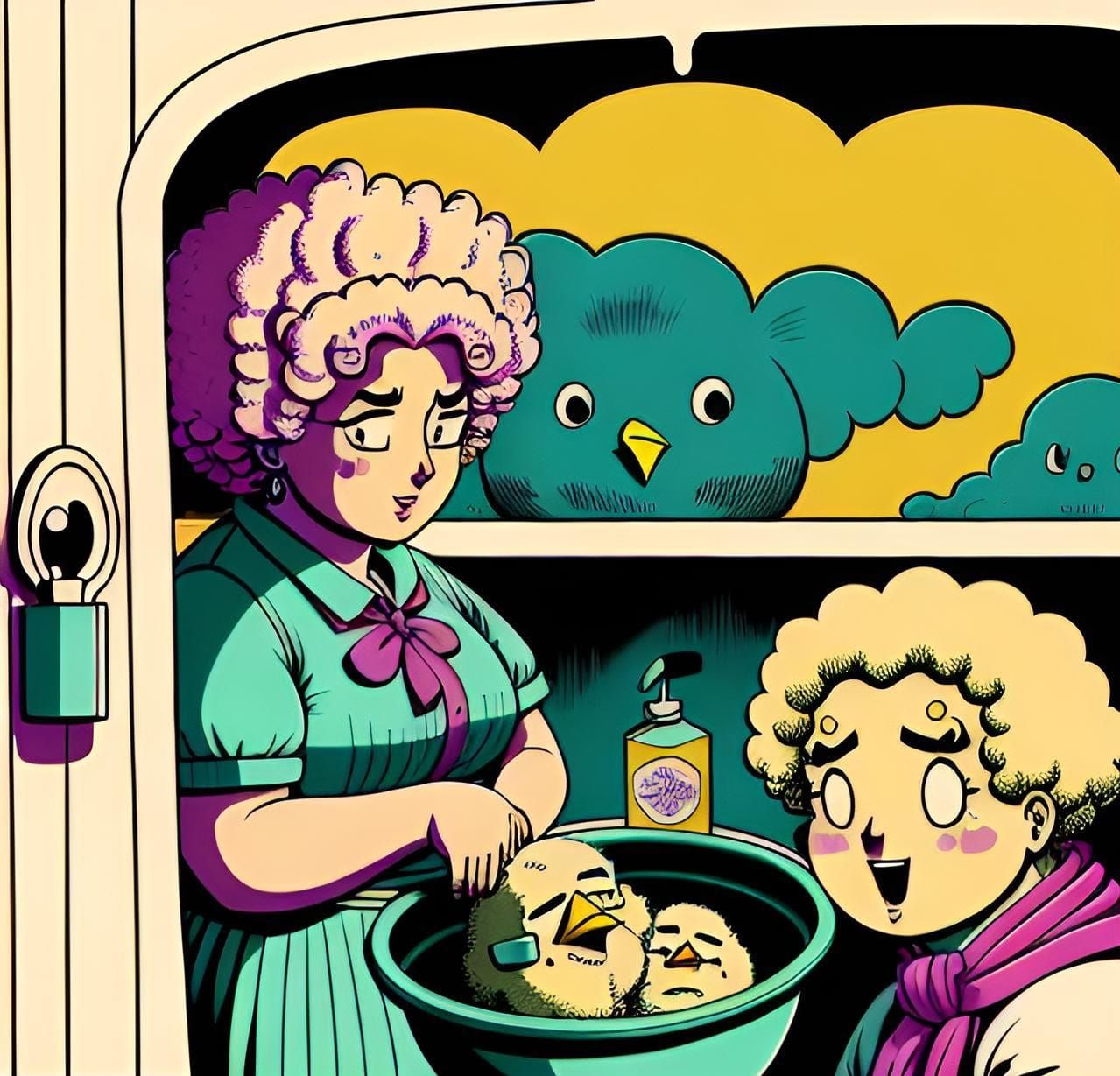 Potato Birds In A Bucket