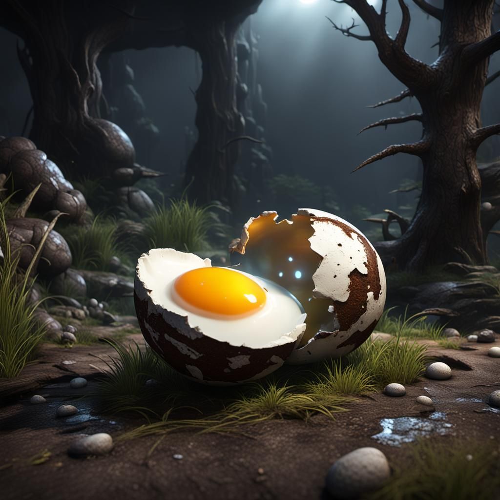 dirty mean old rotten  broken egg skunk  ,giant egg,real det...