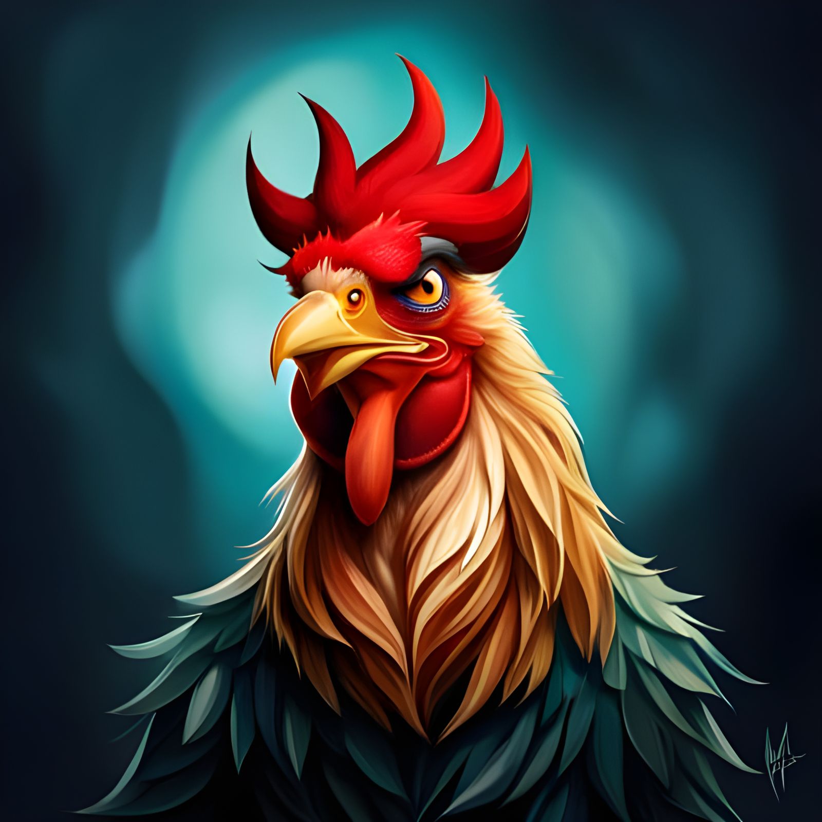 Rooster - AI Generated Artwork - NightCafe Creator