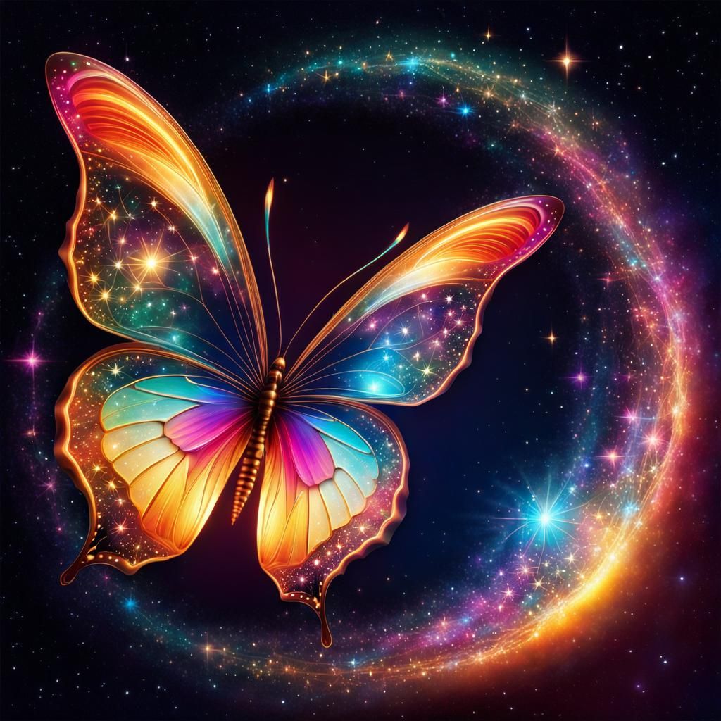 Stars Butterfly - AI Generated Artwork - NightCafe Creator