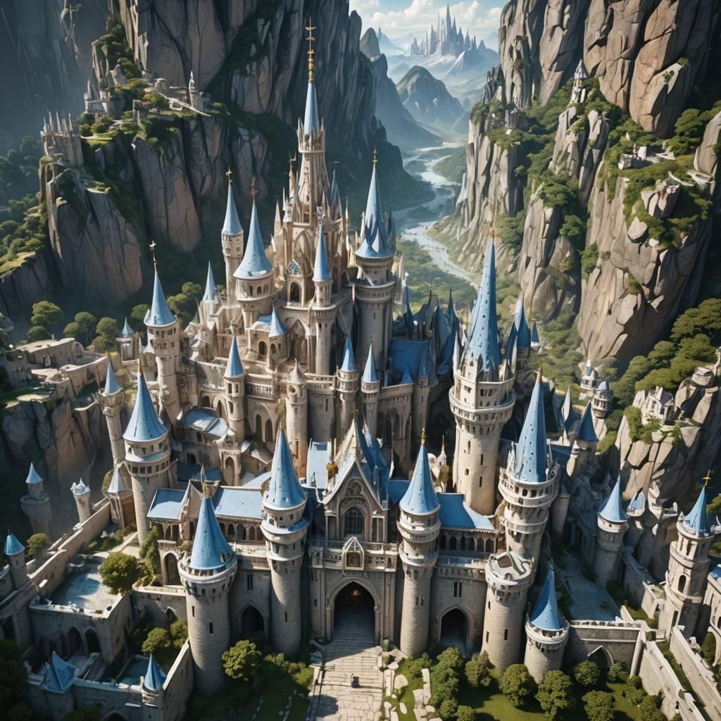 "Draw an unimaginably vast kingdom, adorned with splendor on...