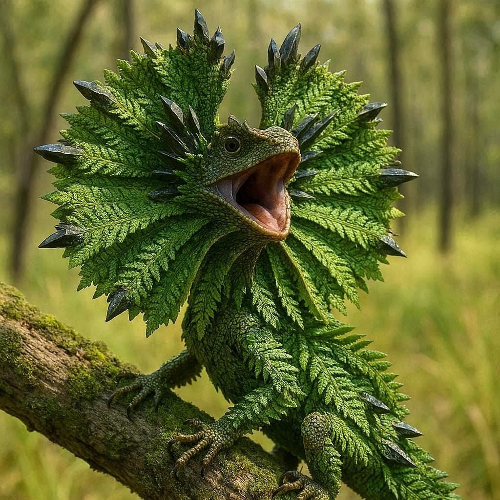 Ferberite Fern Frill Lizard