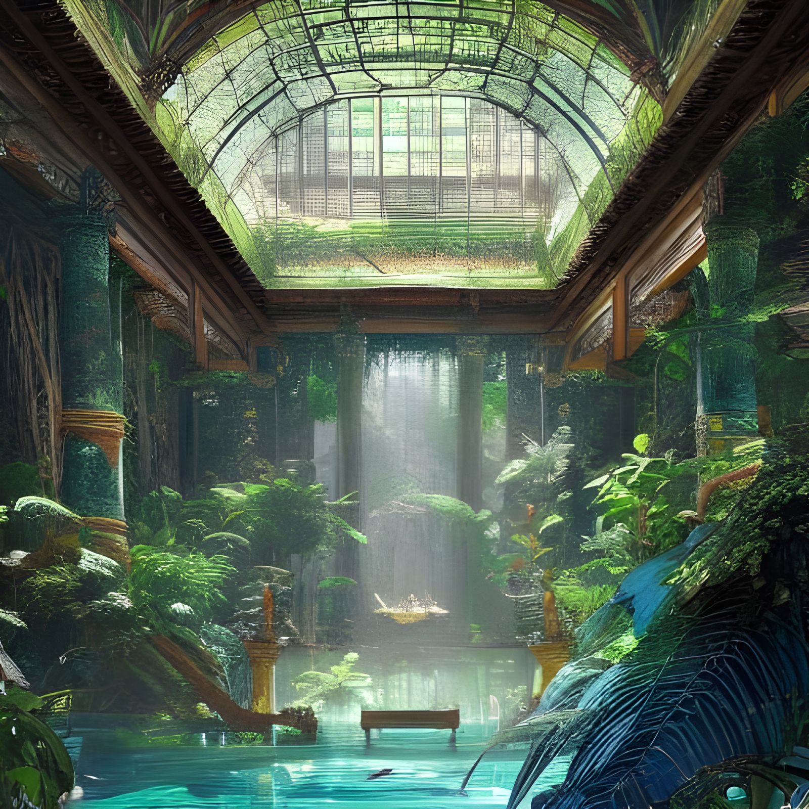 Temple Reclaimed by Nature undefined