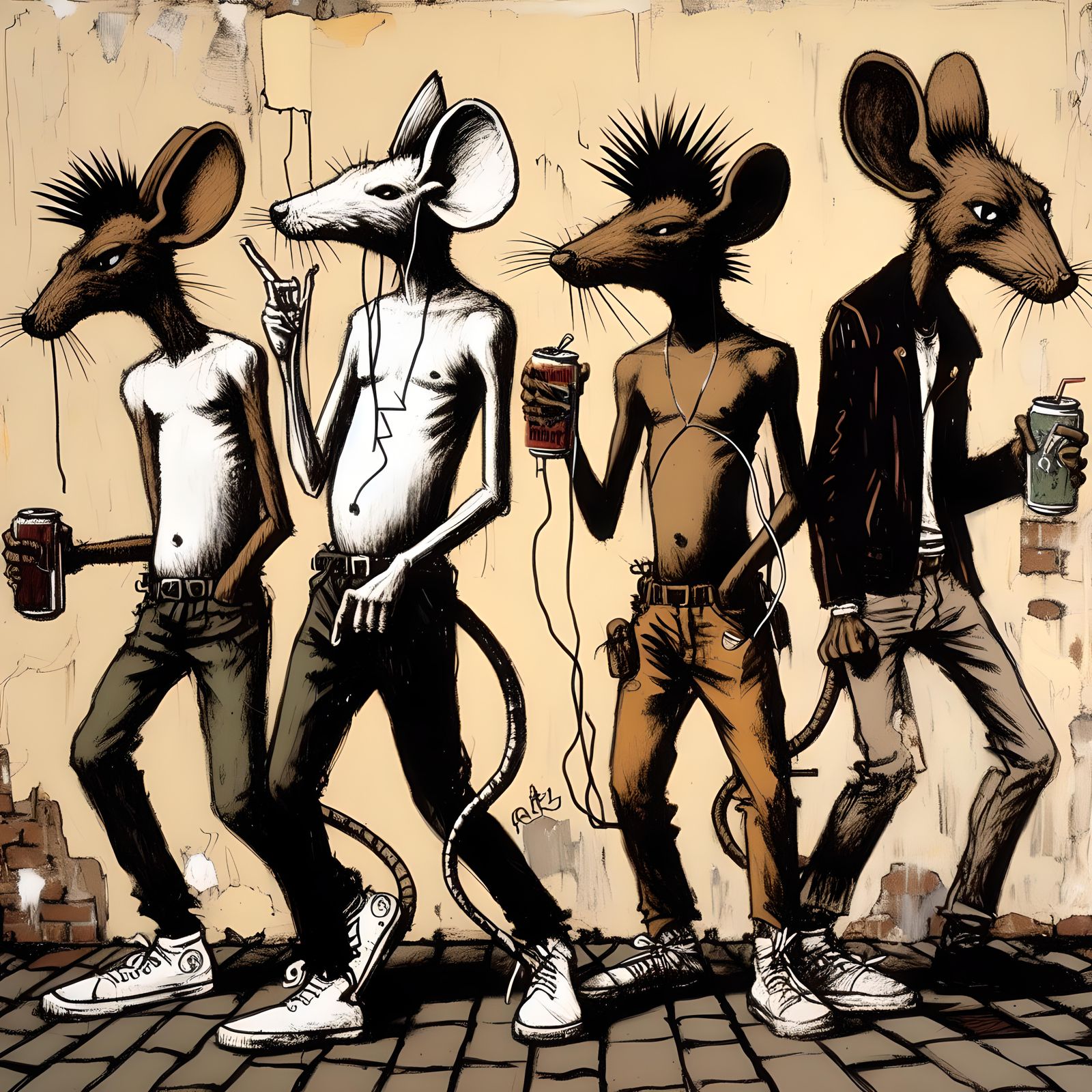 Street Rats (3) - AI Generated Artwork - NightCafe Creator