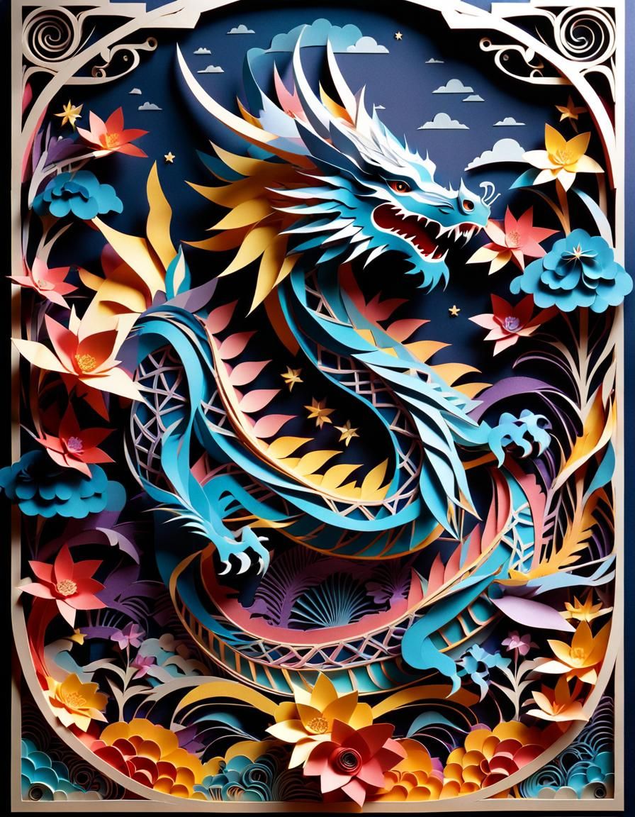 Kirigami Dragon