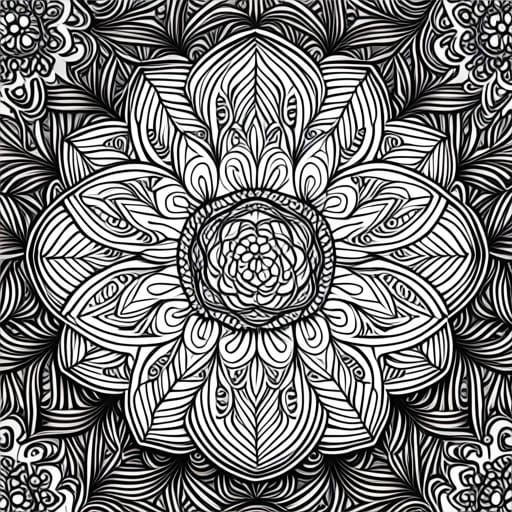 Coloring page - AI Generated Artwork - NightCafe Creator