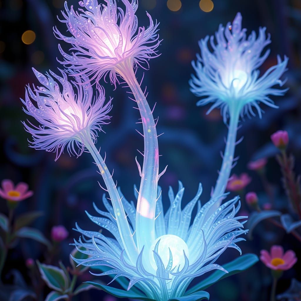 Ethereal Bloom in a Dreamlike Landscape