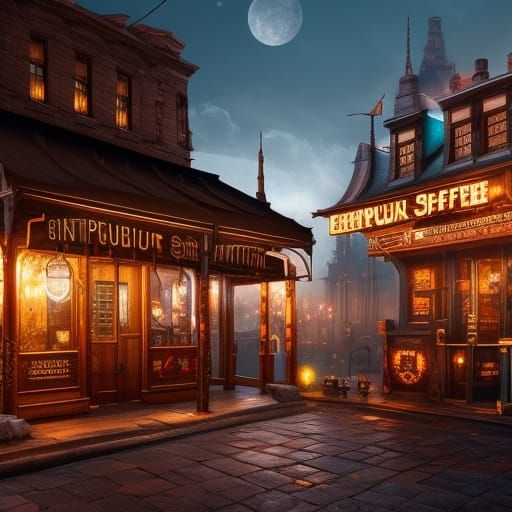 Coffee Shops - Ai Generated Artwork - Nightcafe Creator