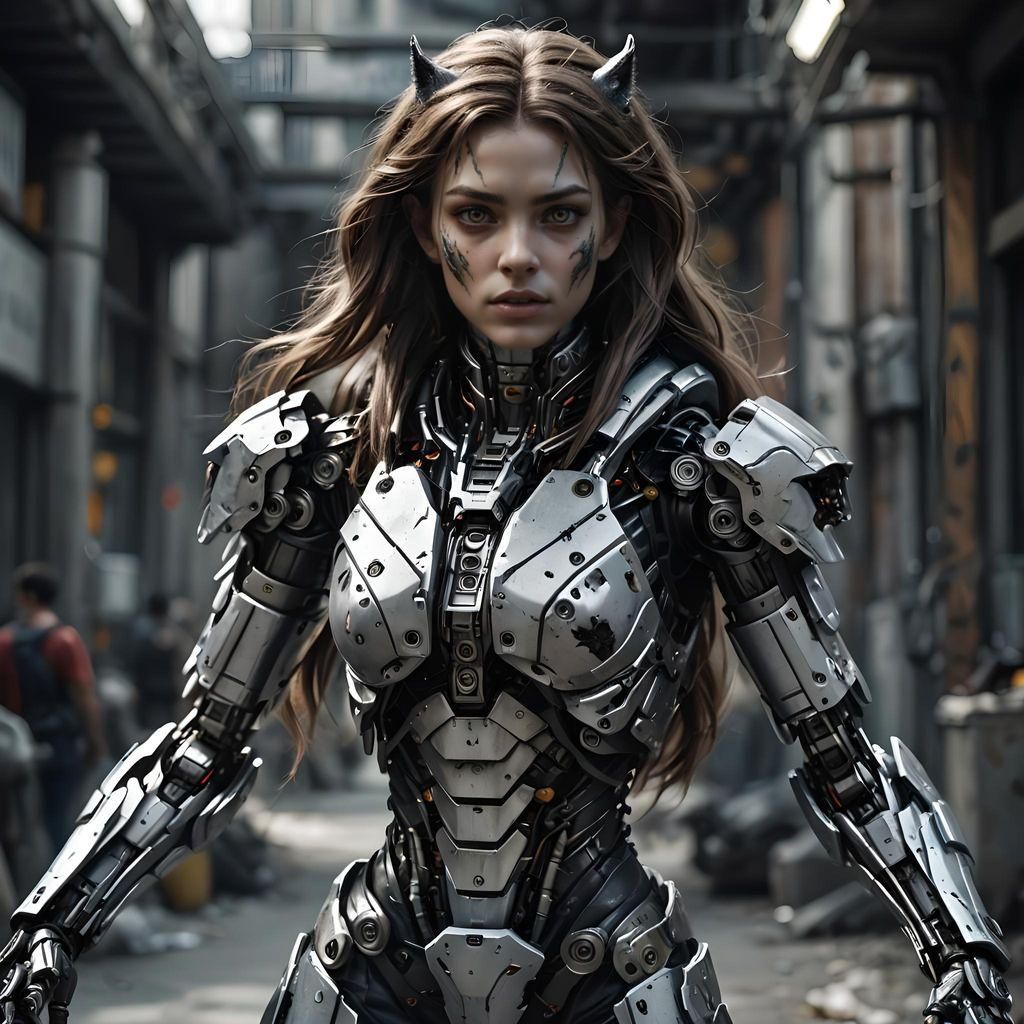 Werewolf robot girl.