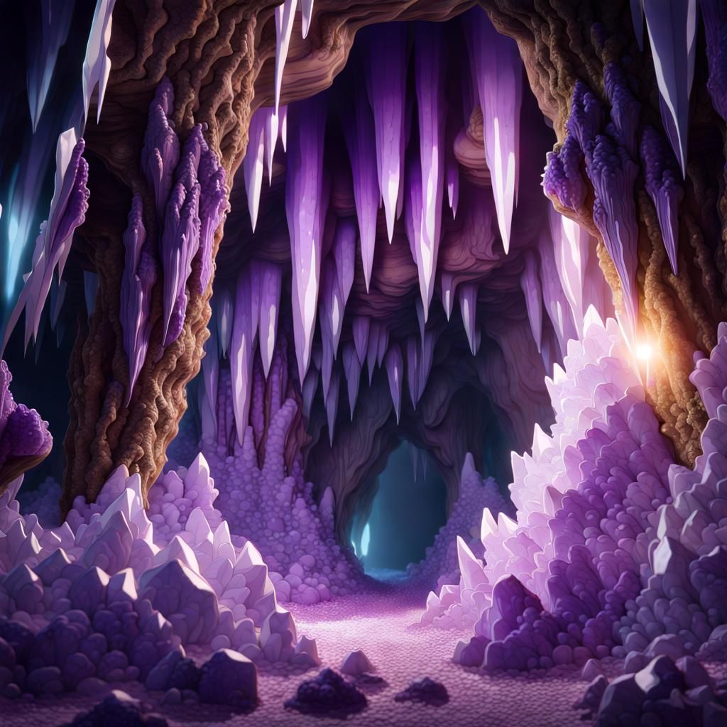 Amethyst cavern - AI Generated Artwork - NightCafe Creator