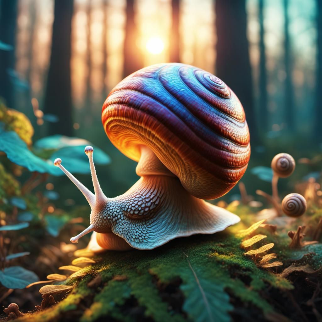 When u see a snail on LSD visuals XoX - AI Generated Artwork ...