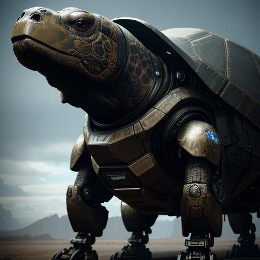 A cyborg Galapagos tortoise