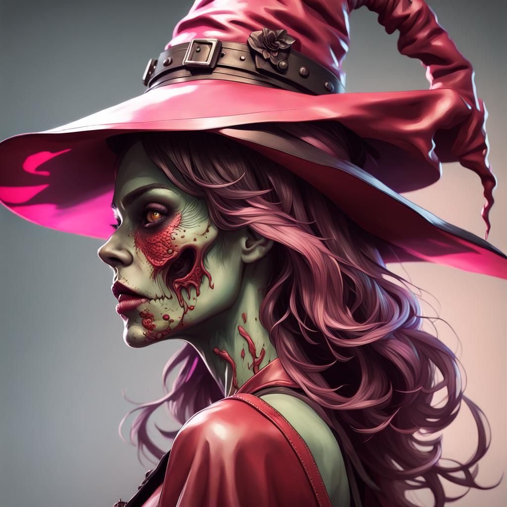 Witch skin leather hat