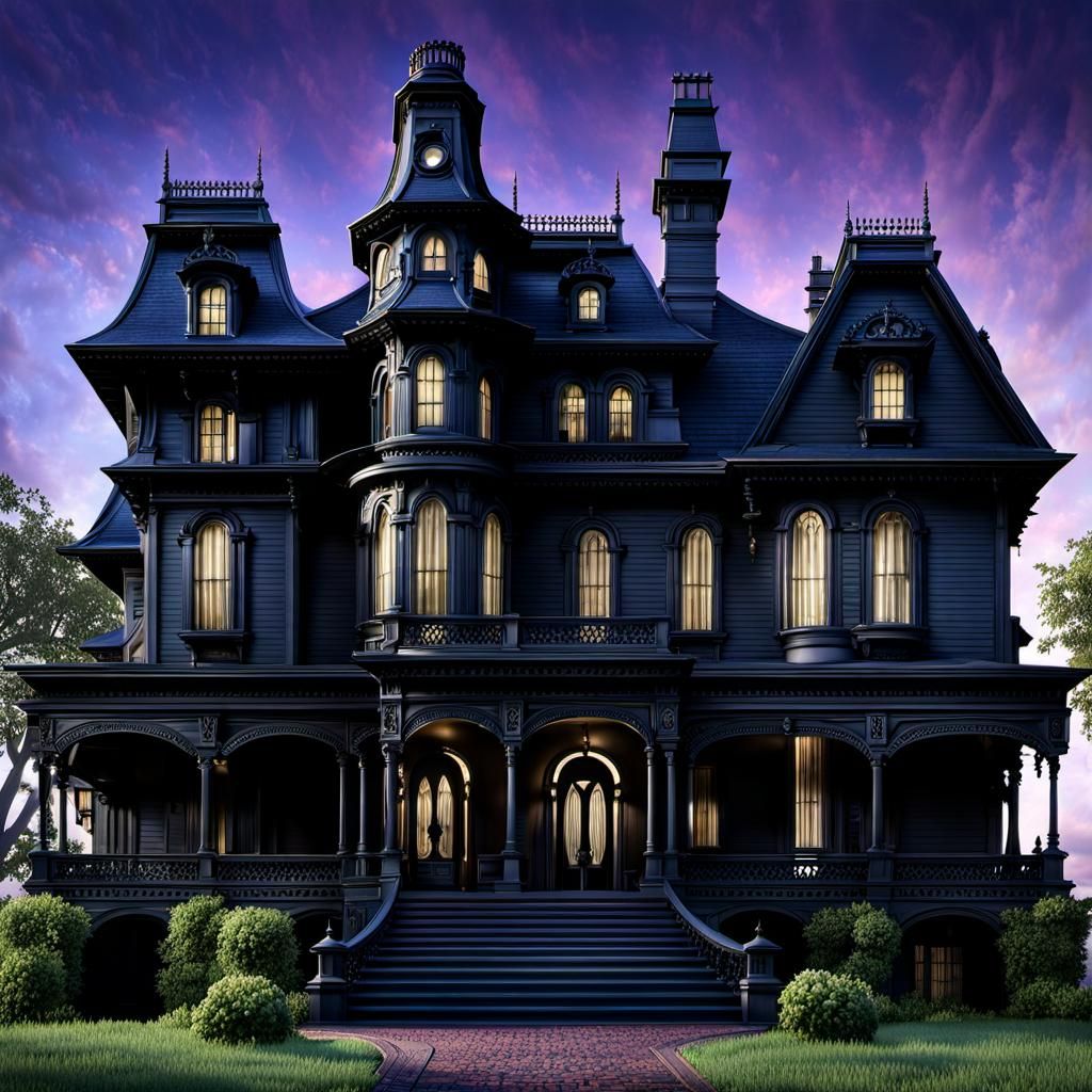 The Adams Family Mansion with fresh paint! - AI Generated Artwork ...