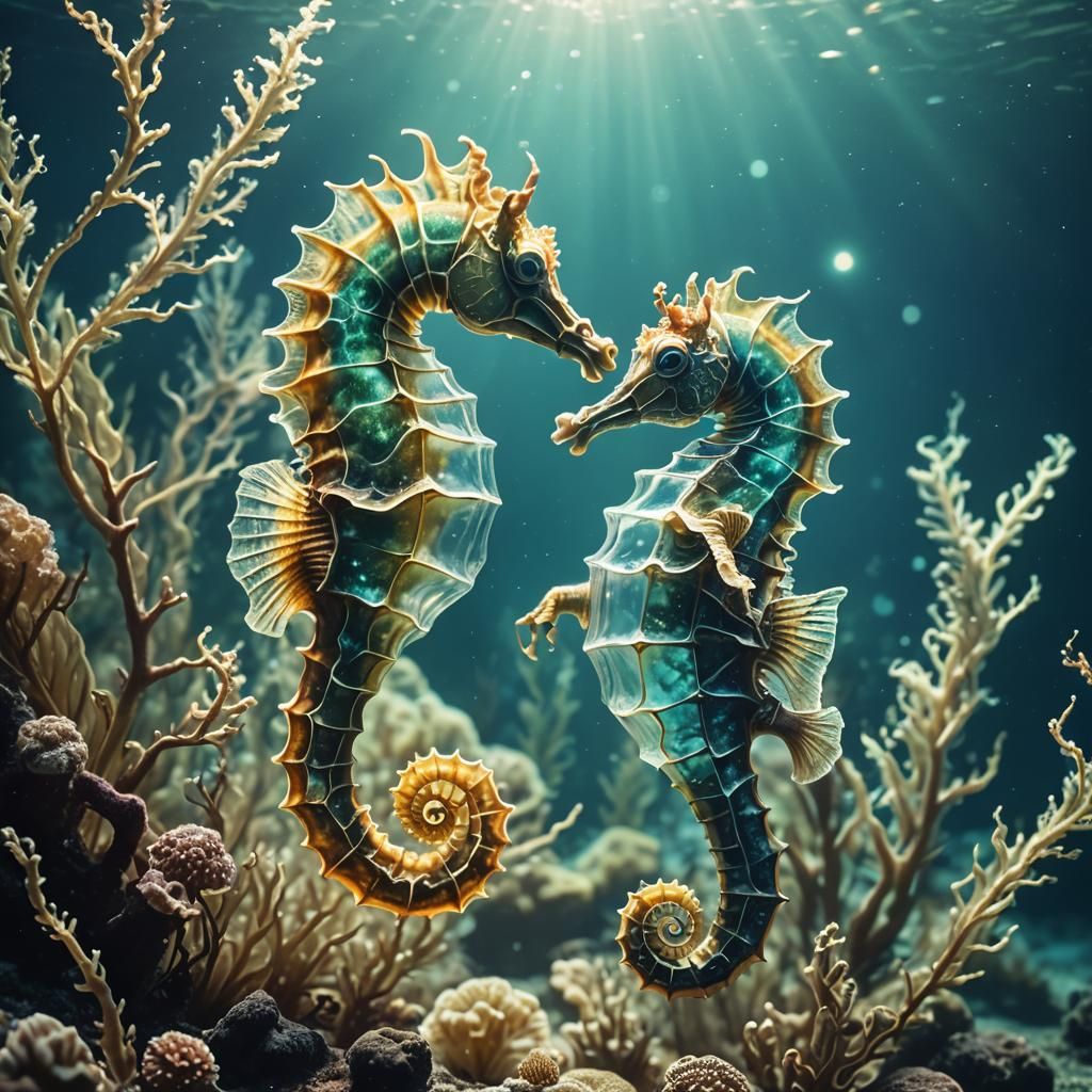 Translucent Seahorses  by @Carol B