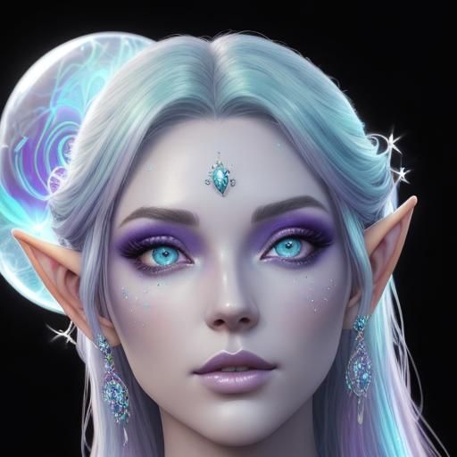 Shimmery ethereal elf - AI Generated Artwork - NightCafe Creator