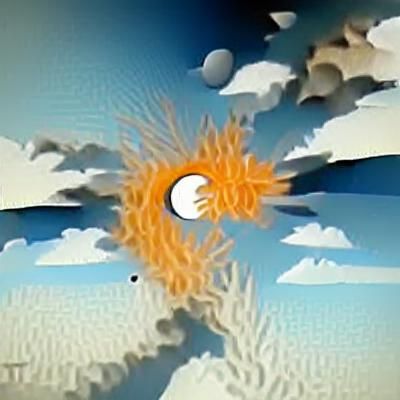 Moon crashing into sun animated