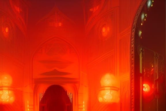 The entrance to Hell 8k resolution concept art art deco art ...