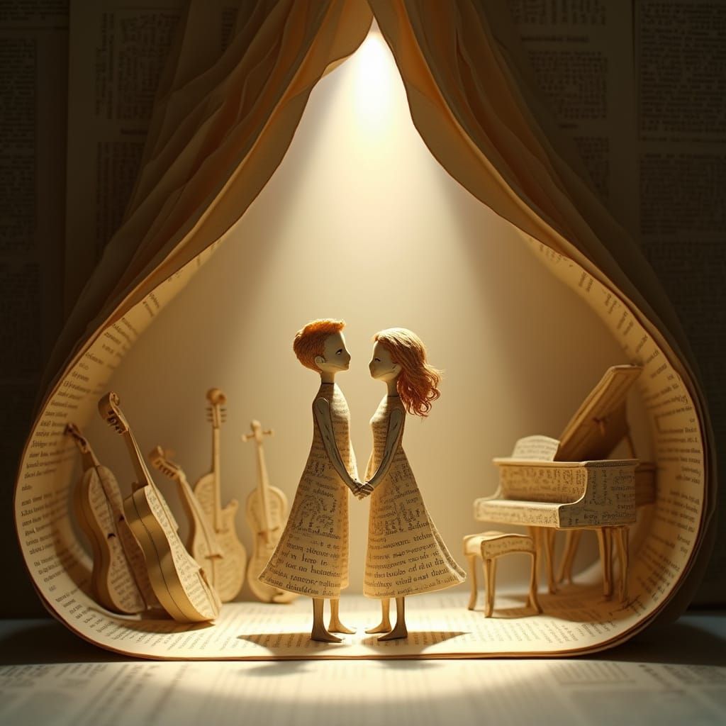 Paper Figures on Stage: Surreal Paper Art