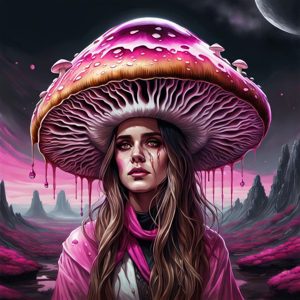 psychedelic art post-apocalyptic galactic surrealism ominous...
