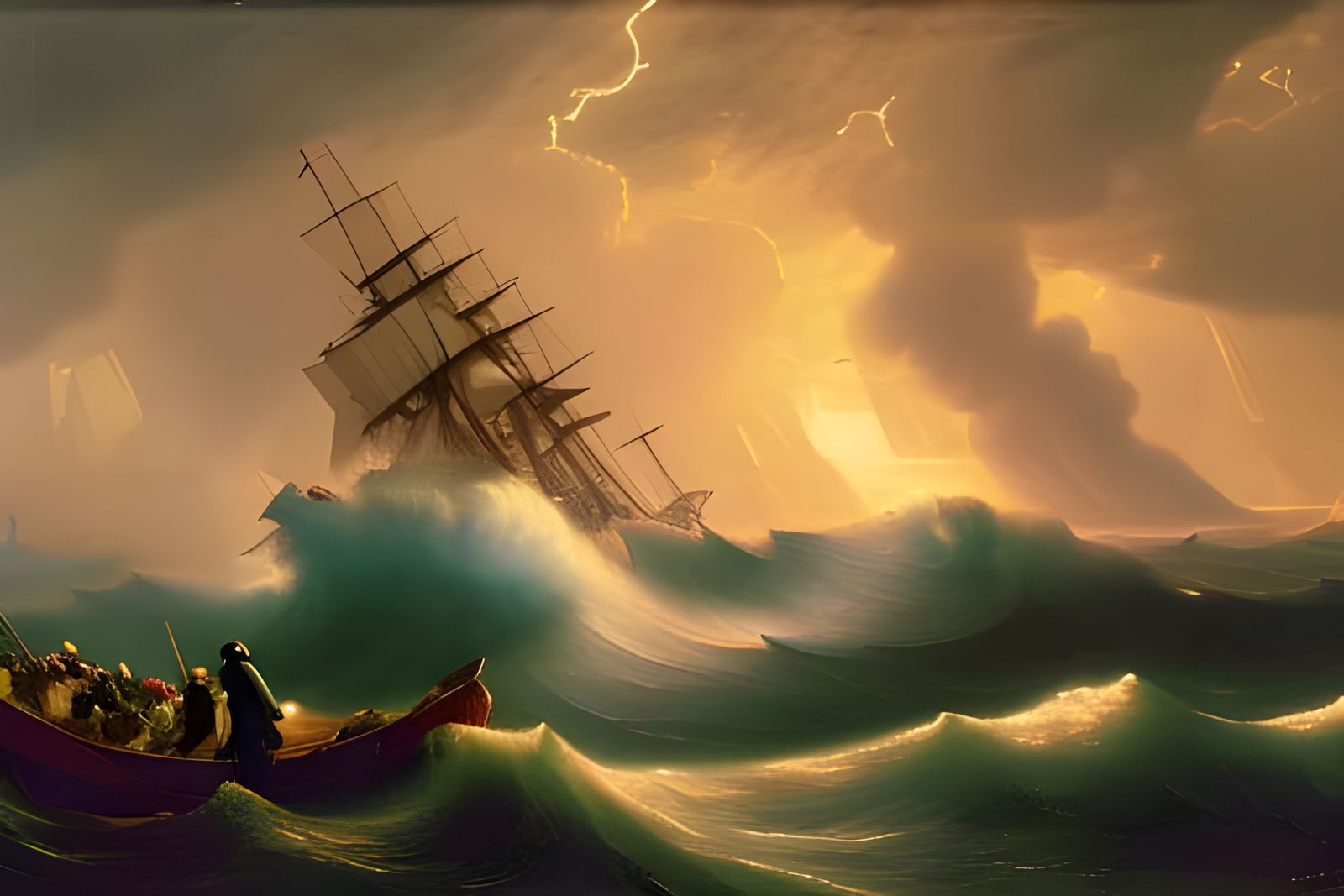 Stormy Ocean - AI Generated Artwork - NightCafe Creator