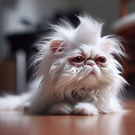 This is a Grumble, a rare breed of domesticated cat that is ...