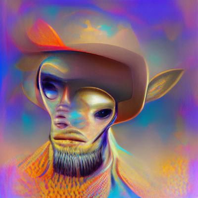 Portrait of an extraterrestrial cowboy