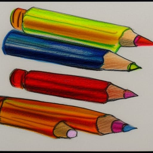 crayon drawing of a crayon, crayon,