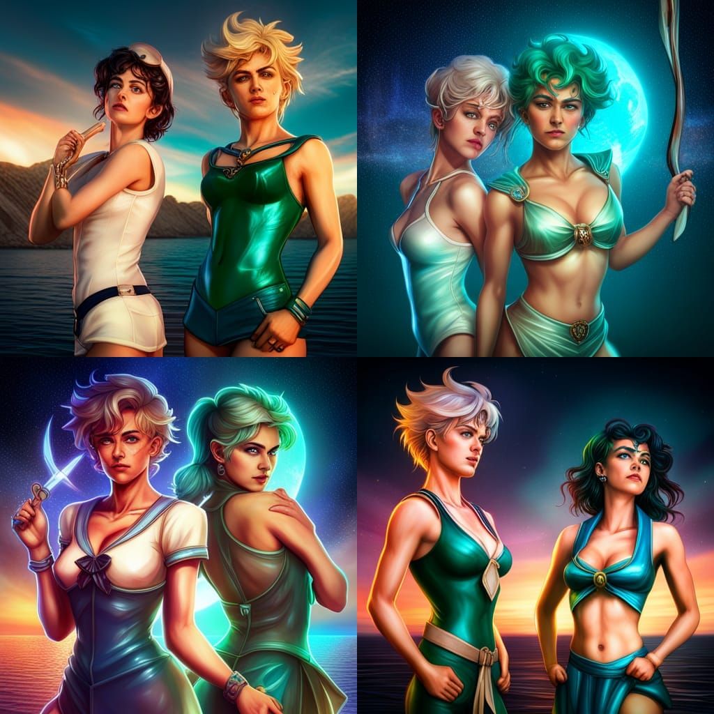 Sailor Uranus and Sailor Neptune