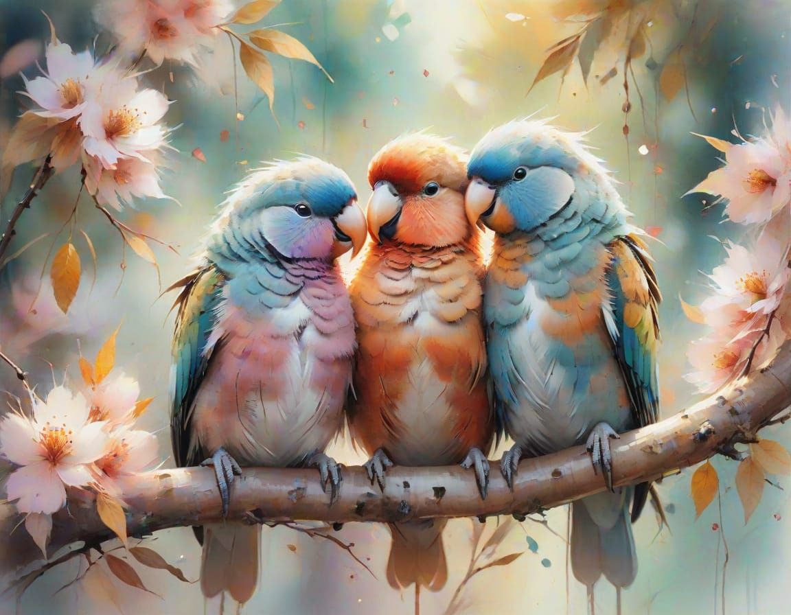 pretty birds  by @Sasha