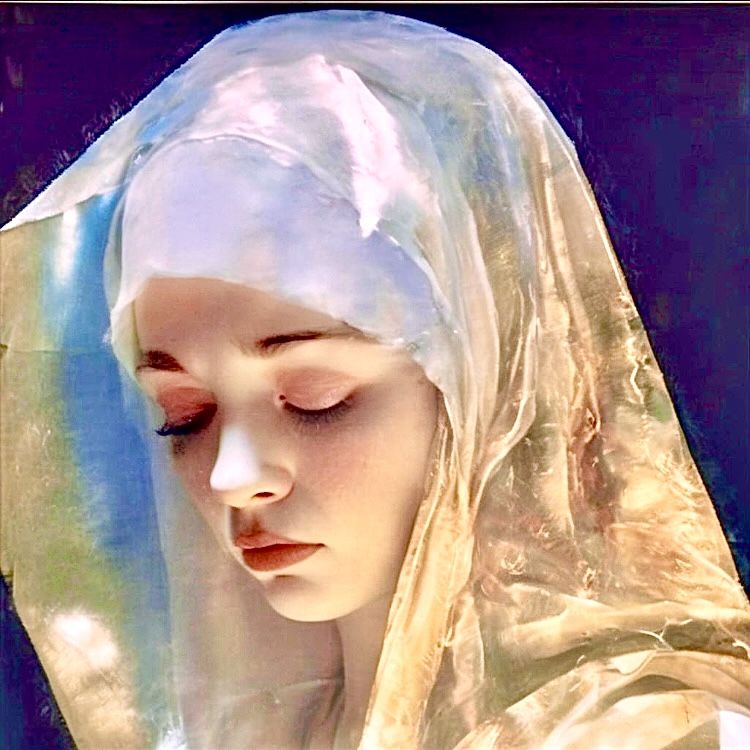 Woman wearing a veil