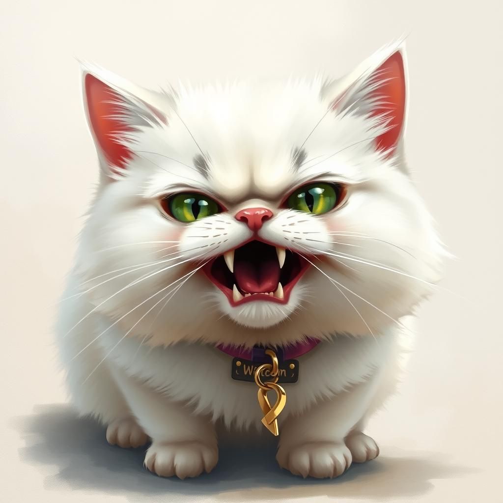 fierce kitty  by @KRoseCarol