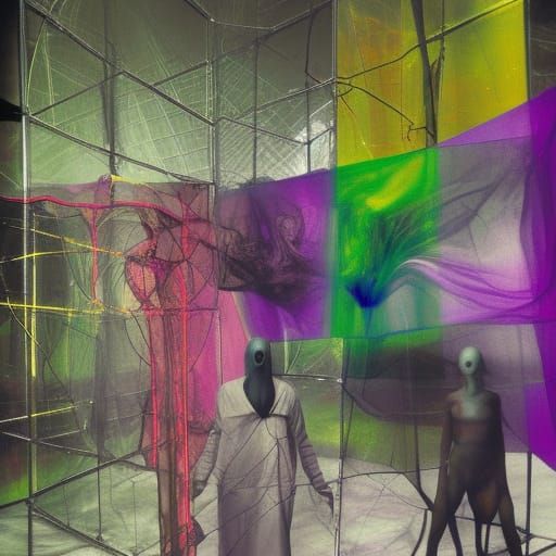 Hyperdetailed Wraiths in Translucent Mesh, Hyperrealism Styl...